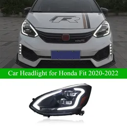 Автомобильная дневная головка для головки для Honda Fit Furlight Assembly 2020-2022 Сигнал поворота Высокий луче