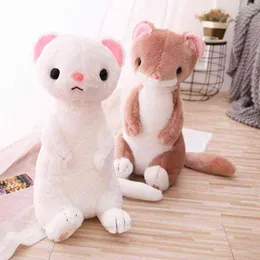 دمى Plush 1pc 50cm حلوة النمسة الفخمة لينة كاريكاتير محشو بالحيوان دمى غرفة نوم غرفة نوم ألعاب الأطفال هدايا عيد الميلاد T220914