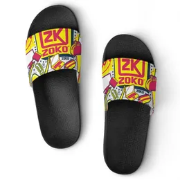 Unissex designer sapatos personalizados chinelos casuais homens mulheres personalizado mão animal pintado moda dedo do pé aberto verão slides