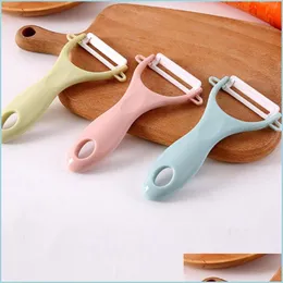 Fruit Vegetable Tools 3 Colors Ceramic Vegetable Fruit Peeler Creative Cutlery Cutter Slicer Cooking Tools Kitchen Accessories Gadge Dhecn