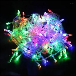 سلاسل 10M RGB LED String Light Light Lights Indoor Outdoor Xmas Tree Decoration 100 LEDS Holding Holiday Garland Fairy S5