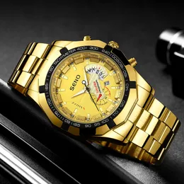 Nya herrar med armbandsur Designers Quartz Watches rostfritt stål Band Waterproof Sports Wristwatch Personlighet Montre de Luxe för hane med låda