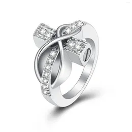 Link Bracelets XR0228-1 Silver/ Gold/ Pink Black Tone Cross Infinity Design Memorial Urn Ashes Jewelry Stainless Steel Ring Men Women