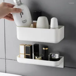 Krokar Badrumsförvaring Kökstillbehör Sömlös väggmonterad kosmetisk låda Toalettartiklar Garderob Organizer