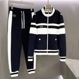 Mens Tracksuits Moda Tasarımcısı İki Parçalı Çift Takım Gevşek Büyük Pamuk İşlemeli Ceket Günlük Moda Atletik Giyim 220914