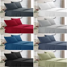 純粋な色の寝具セットキルトベッドカバー枕ケースホームティル供給Soild Color HT1809