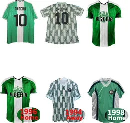 Futbol Forması 86 94 95 98 Vintage Finidi Retro Okocha Kanu Okoro Okechukwu Dayo Ojo Amokachi OSAS IKPEBA Yeşil Futbol Gömlek Kitleri Milli Takım Niriliya