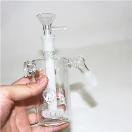 hookahs 90 Degree glass Ash Catcher with shower head hammer perc bowl water pipes percolator smoking pipe