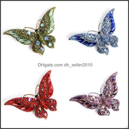 Pins broszki kryształowy duży motyl broszka zwierzęta owady dama