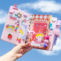 Blocchi per appunti Sharkbang A6 PU Pelle a fogli mobili Diario Planner Set Spiral Notebook Binder Journal Agenda Bullet Kids Girls Regalo di compleanno 220914