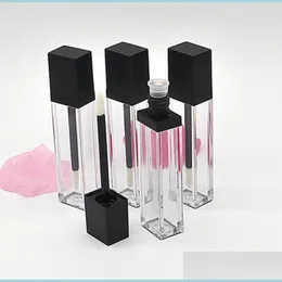 Verpakkingsflessen 7 ml heldere vierkante plastic lipglossbuizen lege lipgloss monster container cosmetische glazuur transparante verpakkingsfles dhnz3