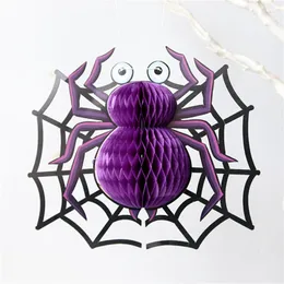 Outra festa de eventos suprimentos honeycomb paper pingente de halloween decoração aranha -aranha papel tridimensional papel favo favo de mel para festas em casa ornamento 220914