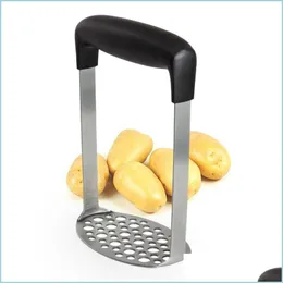 Fruktgr￶nsaksverktyg Creative Potato Masher Rostfritt st￥l Ricer f￶r kr￤mig mosad gr￶nsaksfrukt Presskross Drop Delivery 202 DHI7P