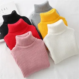 Pullover LILIGIRL Baby Girls Winter Turtleneck Sweater Clothes Autumn Boys Children Clothing Knitted Kids Sweaters 220914