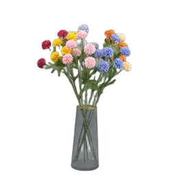 ONE Faux Flowers Long Stem Mini Chrysanthemum 6 Heads per Piece Simulation Dandelion for Wedding Centerpieces