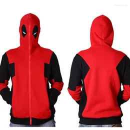 Herrtr￶jor kvinna och mans deadpoo kl￤der cosplay anime cos cartoon hoodie dagligen slitage jq-2612