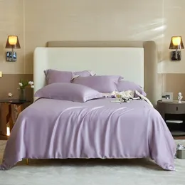 مجموعات الفراش الطبيعية الفاخرة الحرير الجمال غرفة نوم مجموعة مع سرير ورقة مسطحة للبالغين edredom