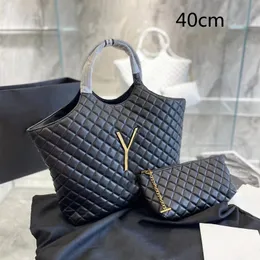 ICare Designer Bag Maxi Bags Luxury Diamond Handbag The Tote Bag Woman Composite Handväskor 2-stycke Totes Fashion Purse Wallet 2022 Leather 5a Kvalitet