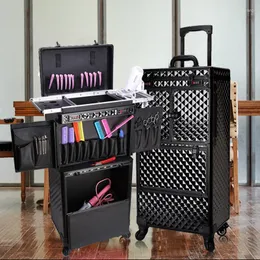 Koffer Fashion Professional Trolley Kosmetikkoffer Großes Rollgepäck Stylist Besondere Persönlichkeit Koffer Passwort Lock Box