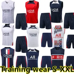 Training wear MBAPPE HAKIMI soccer jersey SERGIO RAMOS 22 23 Paris Maillots de football 2022 2023 MARQUINHOS VERRATTI pSGS HAKIMI Vest shirt uniforms maillot foot