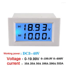 Cabos de computador DYKB DC 20V 200V 600V 10A 20A 50A 100A 200A 500A VOLTMETRO DOMETRO DOMPELO DO LCD AMP DIGITAL VOLT METER 12V/24V CAR