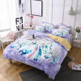 Bedding Sets Evich Colourful 3Pcs Dream Catcher Pattern Single And Double King Size Soft Pillowcase Quilt Cover Homehold