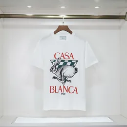 2022 Summer Designer T Shirt per Uomo Donna Casablanc Stampa Tees Fashion Mens Tee Shirts Manica Corta Homme Abbigliamento Traspirante Multi Stili