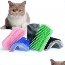 Cat pielęgnacja Pet Cat Self Groomer do pielęgnacji narzędzie do usuwania włosów Psy Com grzebień psów szczotka zrzucanie przycinanie urządzenia masy upuszczenie dostarczka 2021 Strona główna DHXC0