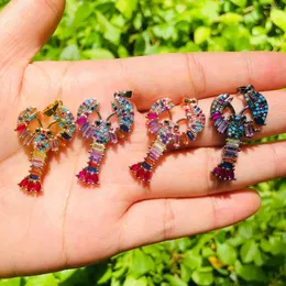 Berlocker 5 st Crawfish Charm För Kvinnor Armband Halsband Göra Louisiana Inspirerade Hängen Handgjorda smycken DIY Hitta Partihandel