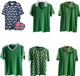 Maglie da calcio 1990 91 92 93 Irlanda del Nord Retro Mens Classic National Team Away Maglia da calcio bianca grigia Manica corta Uniformi per adulti