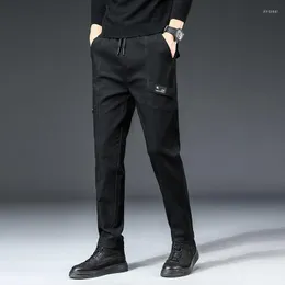 سراويل الرجال العلامة التجارية Pantalones de Hombre Men 2022 Fashion 3 عمل ألوان العمل الخريف شتاء سراويل مرونة عالية