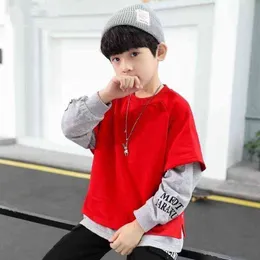 Pullover 2020 New Boy Boutique Clothing T-shirt T-shirt dla dzieci chłopcy od 8 do 12 dziewczyn z kapturem 0913