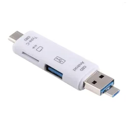 D-188 3-in-1-TF-USB-zu-Micro-Typ-C-Kartenleser-OTG-Adapteranschluss