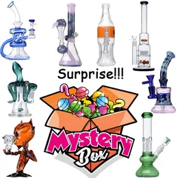 Mystery Surprise Blinded Box, verschiedene Stile, bunte Wasserpfeifen, berauschende Glaswasserglasbong, Perkolatorrohre