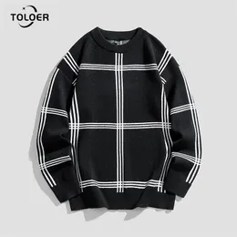 Mens Sweaters MANTORS Spring Autumn Mens Sweater Round Neck Classic Striped Casual Pullover Male Fit Knitted Sweaters Fashion Tops 220914