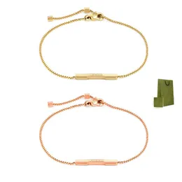 Nuovo Con confezione regalo Bracciale unisex Marchi di lusso Bracciali per uomo Donna Gioielli Bracciale a catena regolabile 2 Modello Opzionale