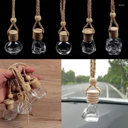 インテリアデコレーションガラス透明な補充可能な車香水エアフレッシュナーハンギングボトルフレグランスディフューザー装飾アクセサリー