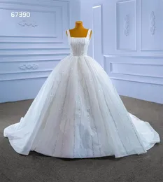 Schatz Hochzeitskleid Glamouröse Pailletten ärmellose Brautkugelkleid SM67390