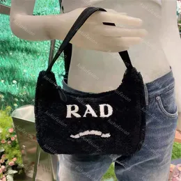 Winter Umhängetaschen Frauen Designer Teddy Hobo 2000 Nylon Totes Mode Fuzzy Handtaschen Geldbörsen Downy Girls Clutch Tote Flauschige Handtasche Hobos