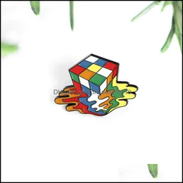 Pins Brooches Melty Cube Enamel Pin Colorf Toy Brooch Bag Clothes Lapel Badge Cartoon Jewelry Gift For Kids Friends 6151 Q2 Drop Del Dh2T1