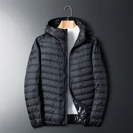 Mens Down Parkas Man Spring Autumn Jacket 화이트 오리 다운 재킷 남자 후드 초광 다운 자켓 따뜻한 아웃복 코트 파카 야외 220914