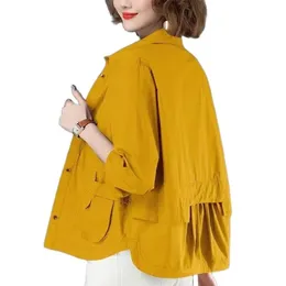 Women's Jackets Thin Short Coat Women Spring And Summer Mother Fashion Casual Cardigan Small Shirt Windbreaker Female Jacket Outwear 220915