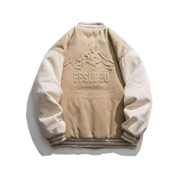メンズジャケット新しい到着ヴィンテージビンテージビンテージレターマンジャケットメン男性刺繍野球ジャケットカップルユニセックス女性ボンバーコートストリートコートT220914