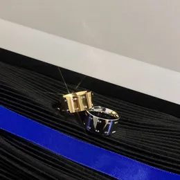 Ny charm ring rostfritt stål lyxsmycken 18k guldpläterad fylld prinsessa klipp topaz cz diamant party evig kvinnor bröllopsring ädel gåva j072