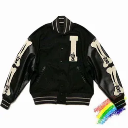 Mäns jackor Kapital Kountry Varsity Baseball Jacket Män kvinnor 1 1 Bästa kvalitet Päls hudhylsa sömmar broderi Benjackor T220914