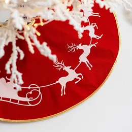 Christmas Decorations Tree Skirt Linen Xmas Mat Merry Ornament Year Navidad Home Decor 220914