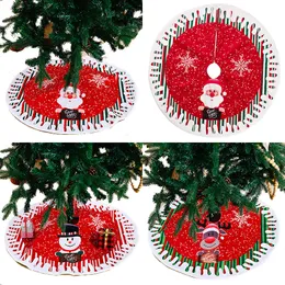Christmas Decorations Tree Skirt Carpet Bottom Cover Mat Home Year Navidad Party Ornaments 220914