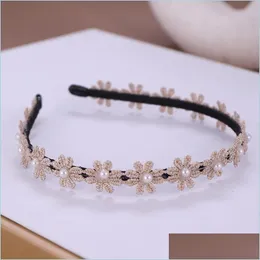 Headbands çocuk headdress veliaht prenses çiçek saç bandı tatlı güzel saç aksesuarları kızlar doğum günü performansı günlük 5612 damla dhwnh