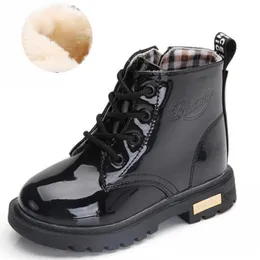 Bot Kış Çocuk Ayakkabı PU Deri Su Geçirmez Kısa Çocuklar Kar Markası Kızlar Erkekler Kauçuk Moda Spor Ayakları 220915