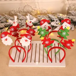 Julekorationer Hårbågar Tillbehör Xmas Santa Claus Elk Snowman Tree Headband Baby barn Söta hårstrån Sticks Hoop Festive Party Costume Cosplay 8 Color